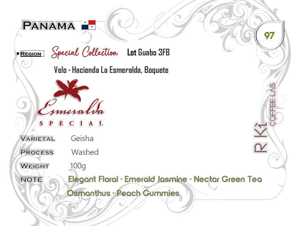 Panama-Hacienda La Esmeralda Special Collection Guabo 3FB Washed