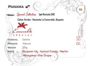 Panama-Hacienda La Esmeralda Special Collection Montaña Geisha 3NC